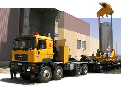 Transport container for high-level waste and spent nuclear fuel